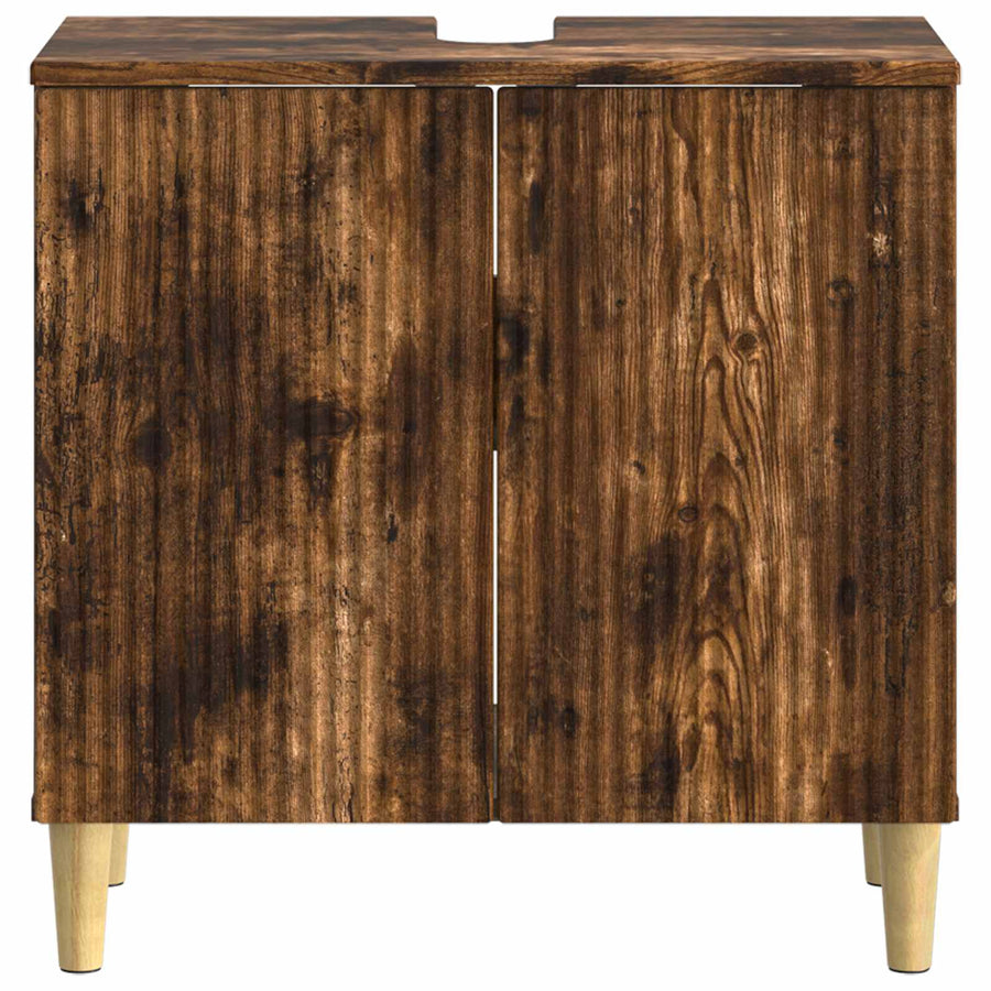 Badkamer wastafelkast ARNHEM Gerookt eiken 59,5 x 31,5 x 59 cm