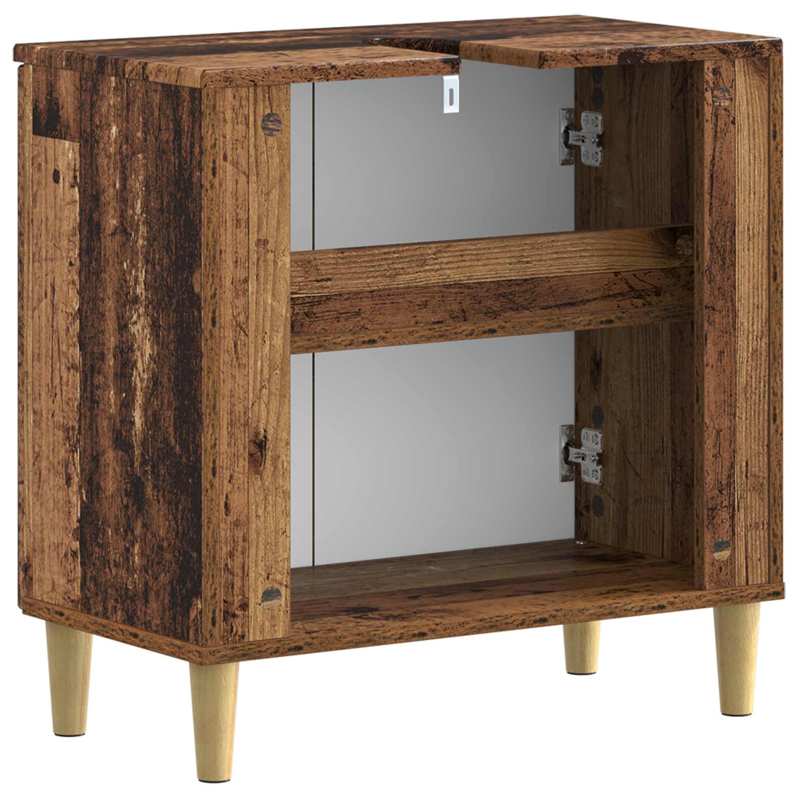 Badkamer wastafelkast ARNHEM Oud hout 59,5 x 31,5 x 59 cm