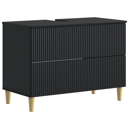 Badkamer wastafelkast ARNHEM Zwart 82 x 41 x 59 cm Bewerkt hout