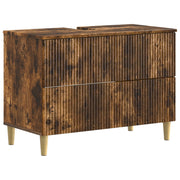 Badkamerkast gerookt eiken 82x41x59 cm