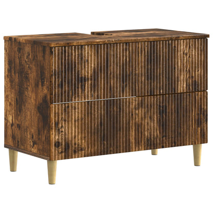 Badkamer wastafelkast ARNHEM Gerookt eiken 82 x 41 x 59 cm
