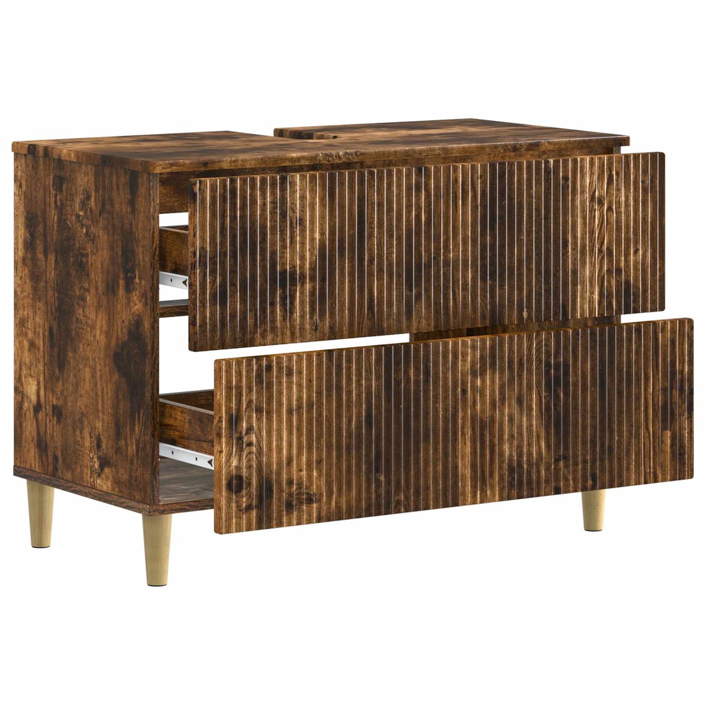 Badkamer wastafelkast ARNHEM Gerookt eiken 82 x 41 x 59 cm
