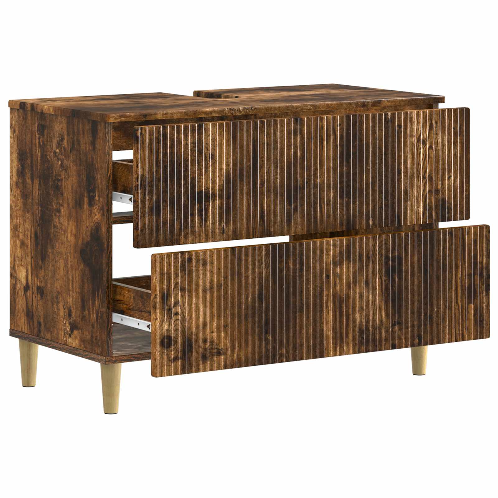 Badkamer wastafelkast ARNHEM Gerookt eiken 82 x 41 x 59 cm
