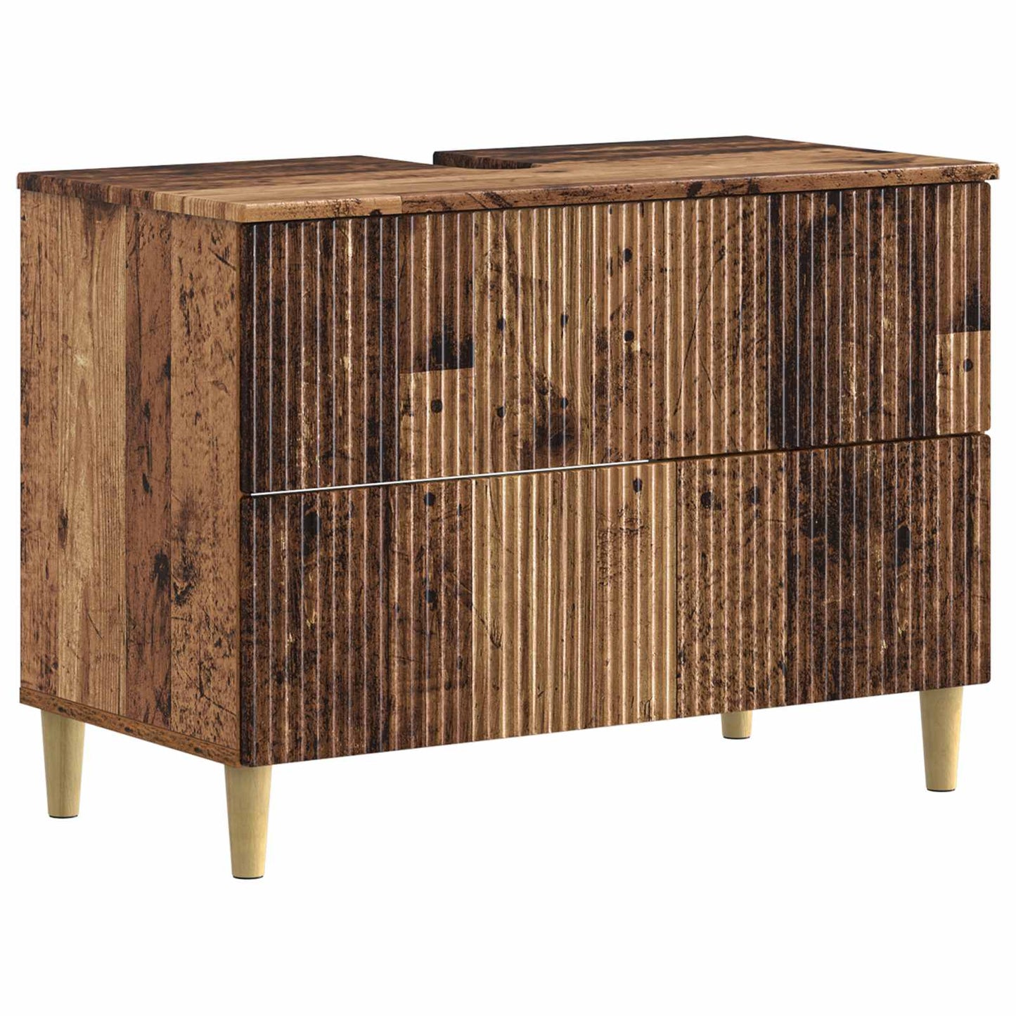 Badkamer wastafelkast ARNHEM Oud hout 82 x 41 x 59 cm