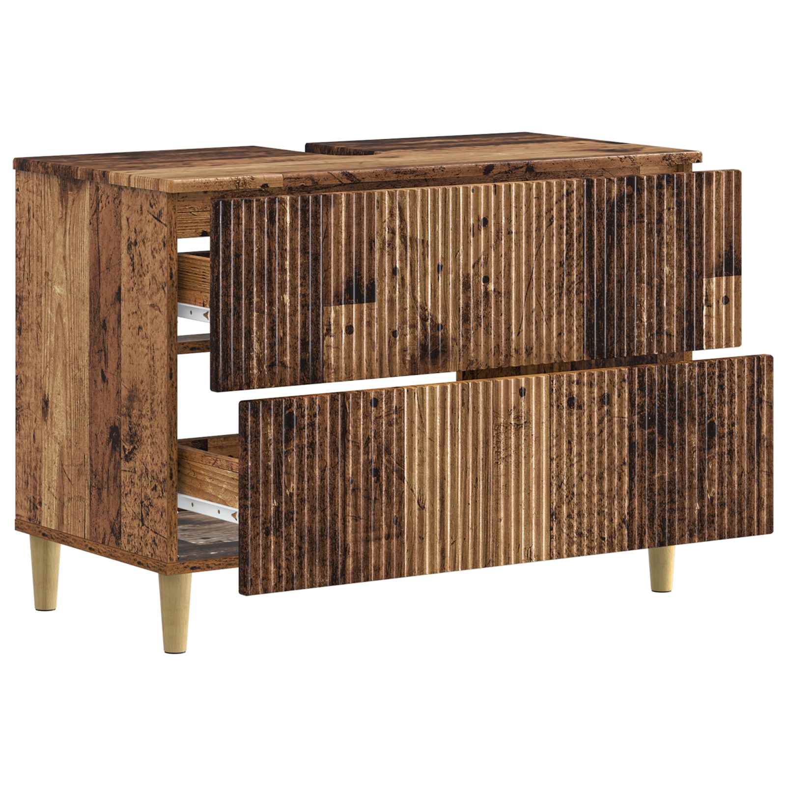 Badkamer wastafelkast ARNHEM Oud hout 82 x 41 x 59 cm