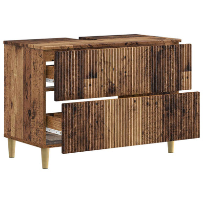 Badkamer wastafelkast ARNHEM Oud hout 82 x 41 x 59 cm