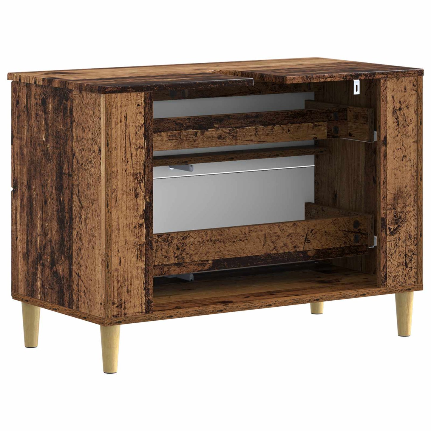 Badkamer wastafelkast ARNHEM Oud hout 82 x 41 x 59 cm