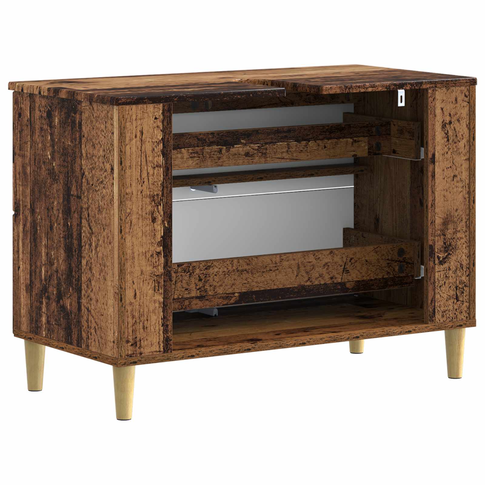 Badkamer wastafelkast ARNHEM Oud hout 82 x 41 x 59 cm