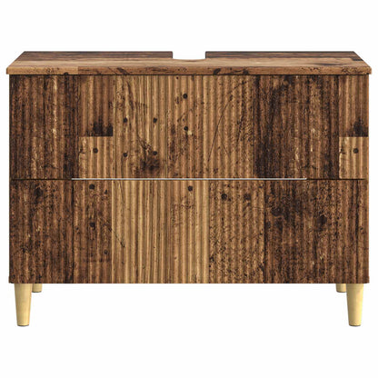 Badkamer wastafelkast ARNHEM Oud hout 82 x 41 x 59 cm