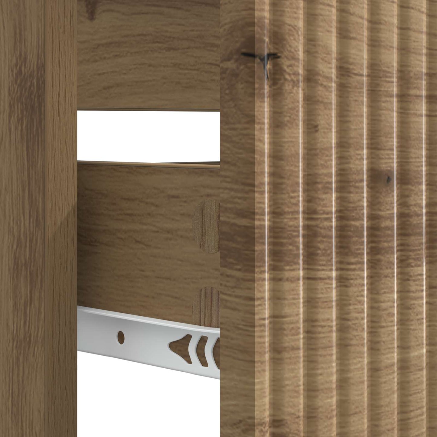 Badkamer wastafelkast ARNHEM Artisanaal eiken 82 x 41 x 59 cm