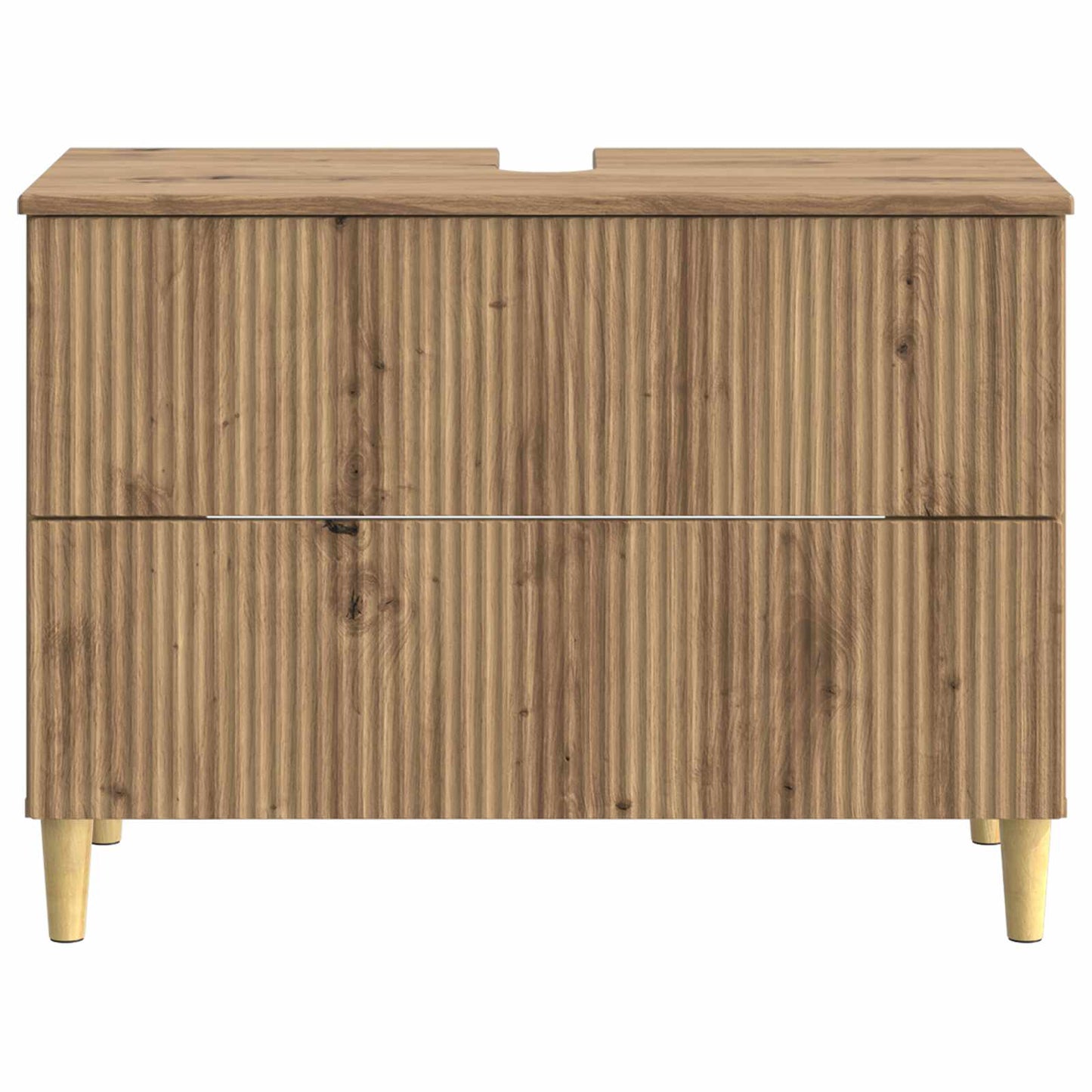 Badkamer wastafelkast ARNHEM Artisanaal eiken 82 x 41 x 59 cm