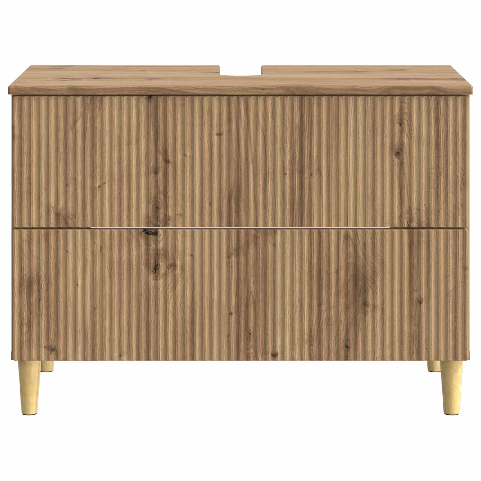 Badkamer wastafelkast ARNHEM Artisanaal eiken 82 x 41 x 59 cm