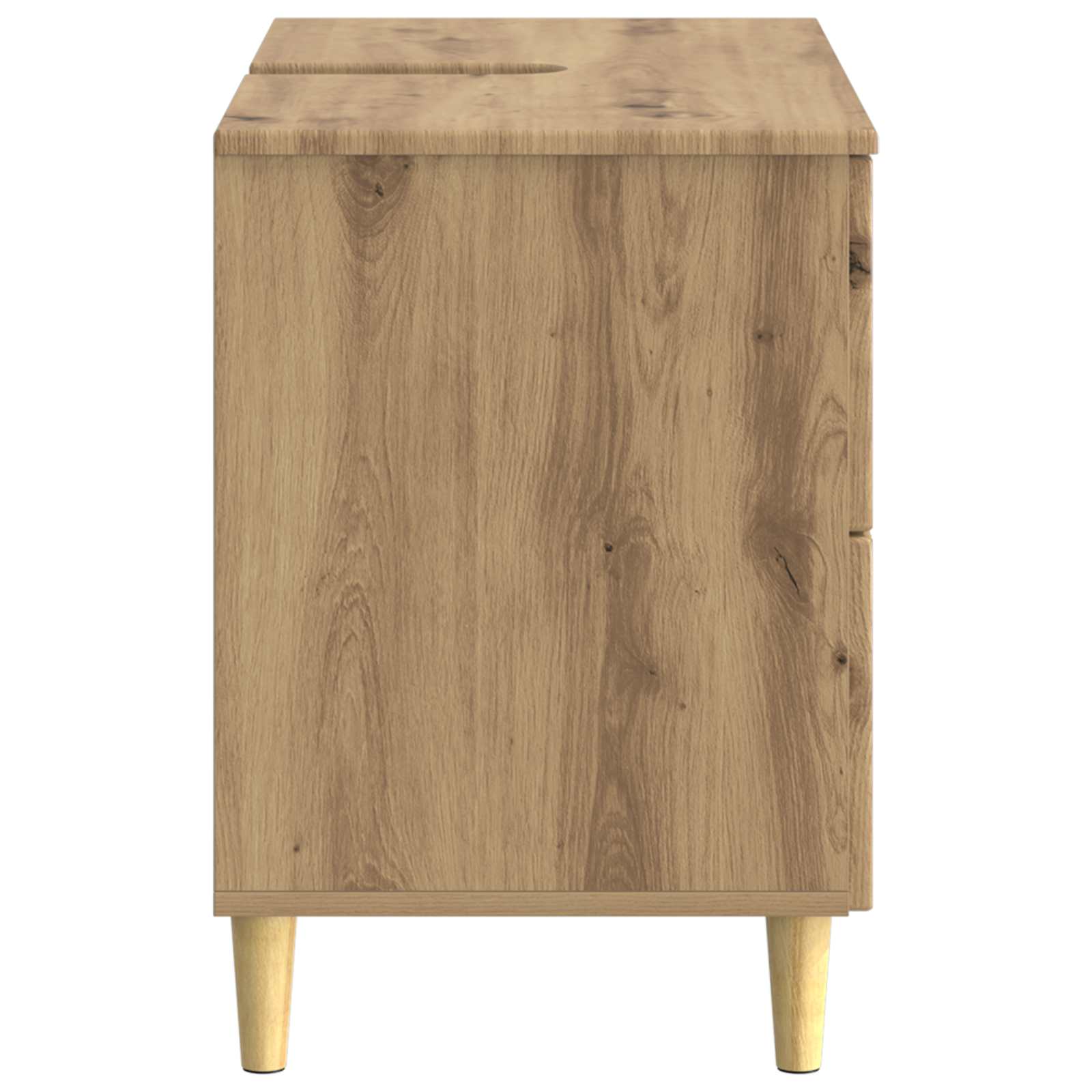 Badkamer wastafelkast ARNHEM Artisanaal eiken 82 x 41 x 59 cm
