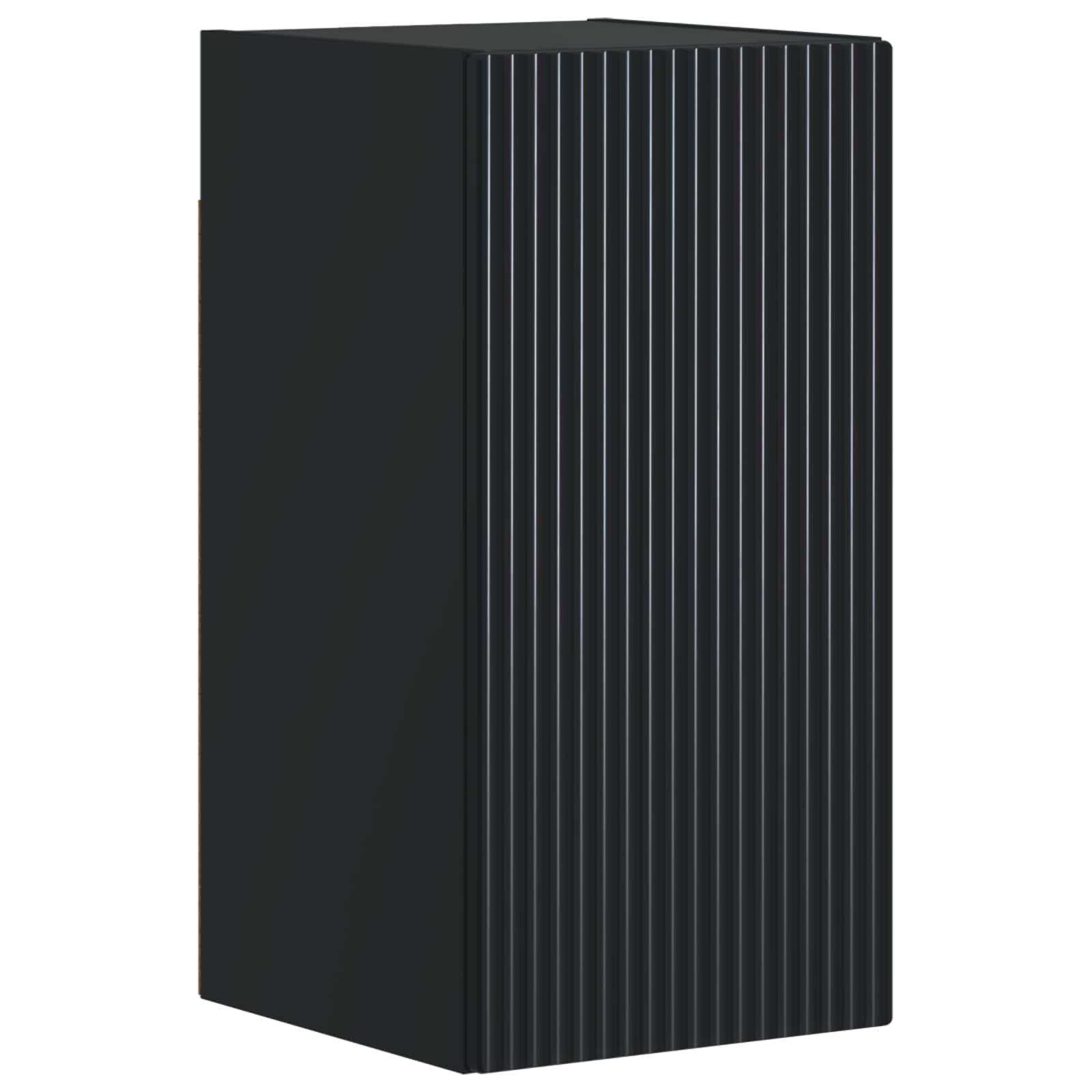 Badkamer wandkast ARNHEM Zwart 30 x 31 x 59 cm Bewerkt hout