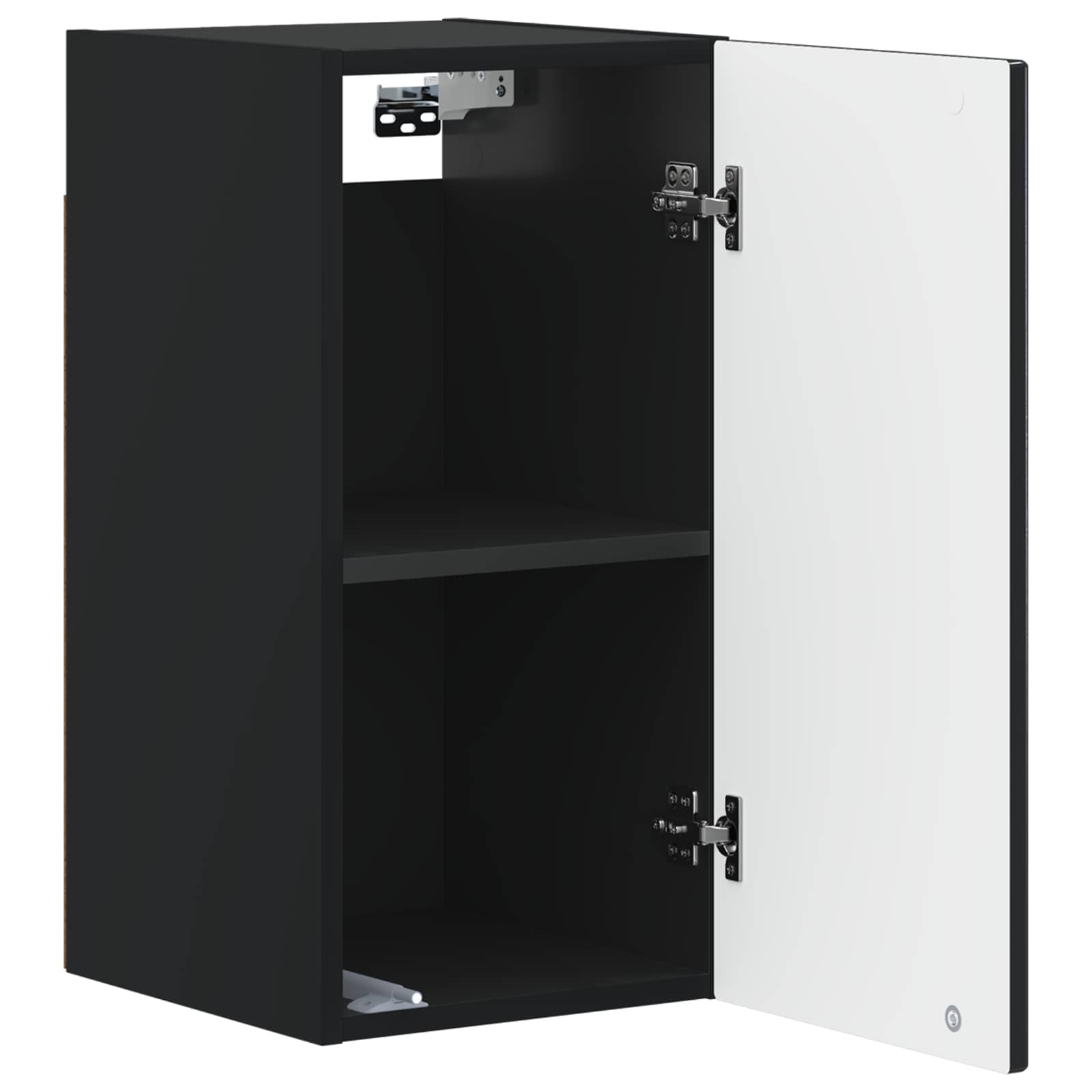 Badkamer wandkast ARNHEM Zwart 30 x 31 x 59 cm Bewerkt hout