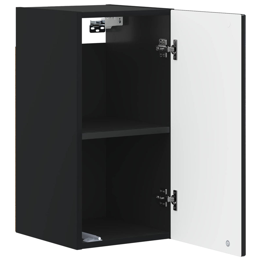 Badkamer wandkast ARNHEM Zwart 30 x 31 x 59 cm Bewerkt hout