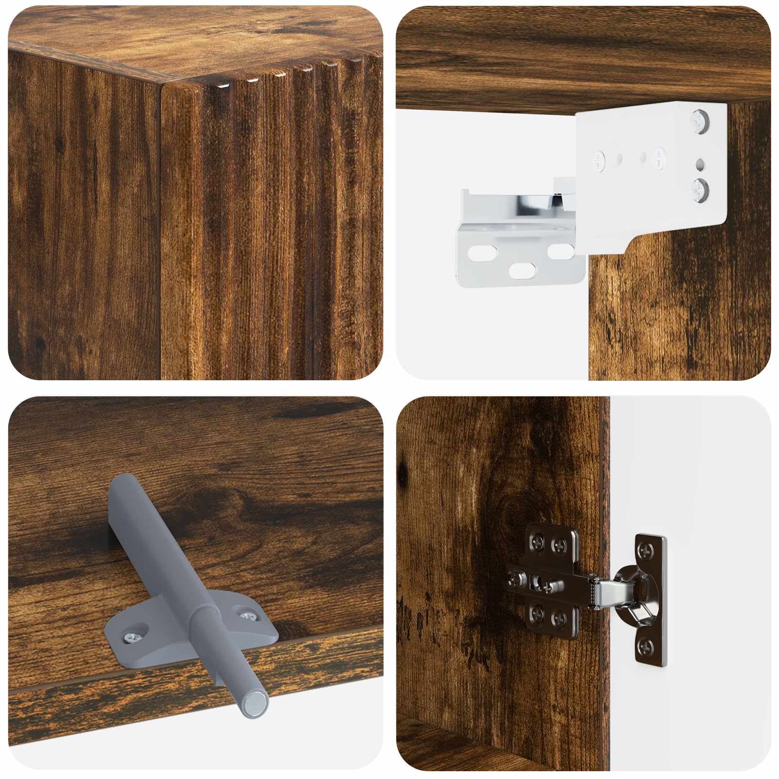 Badkamer wandkast ARNHEM Gerookt eiken 30 x 31 x 59 cm