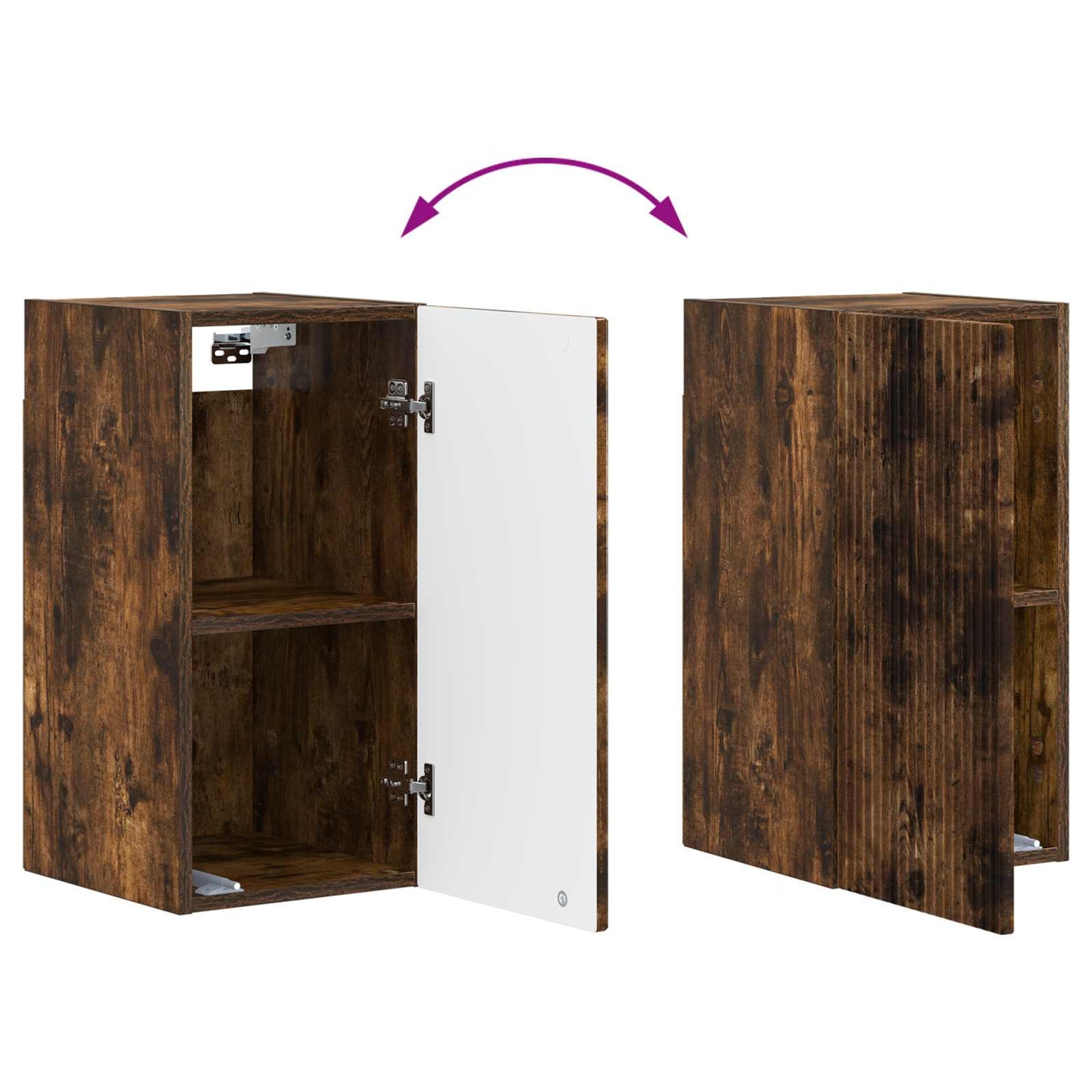 Badkamer wandkast ARNHEM Gerookt eiken 30 x 31 x 59 cm