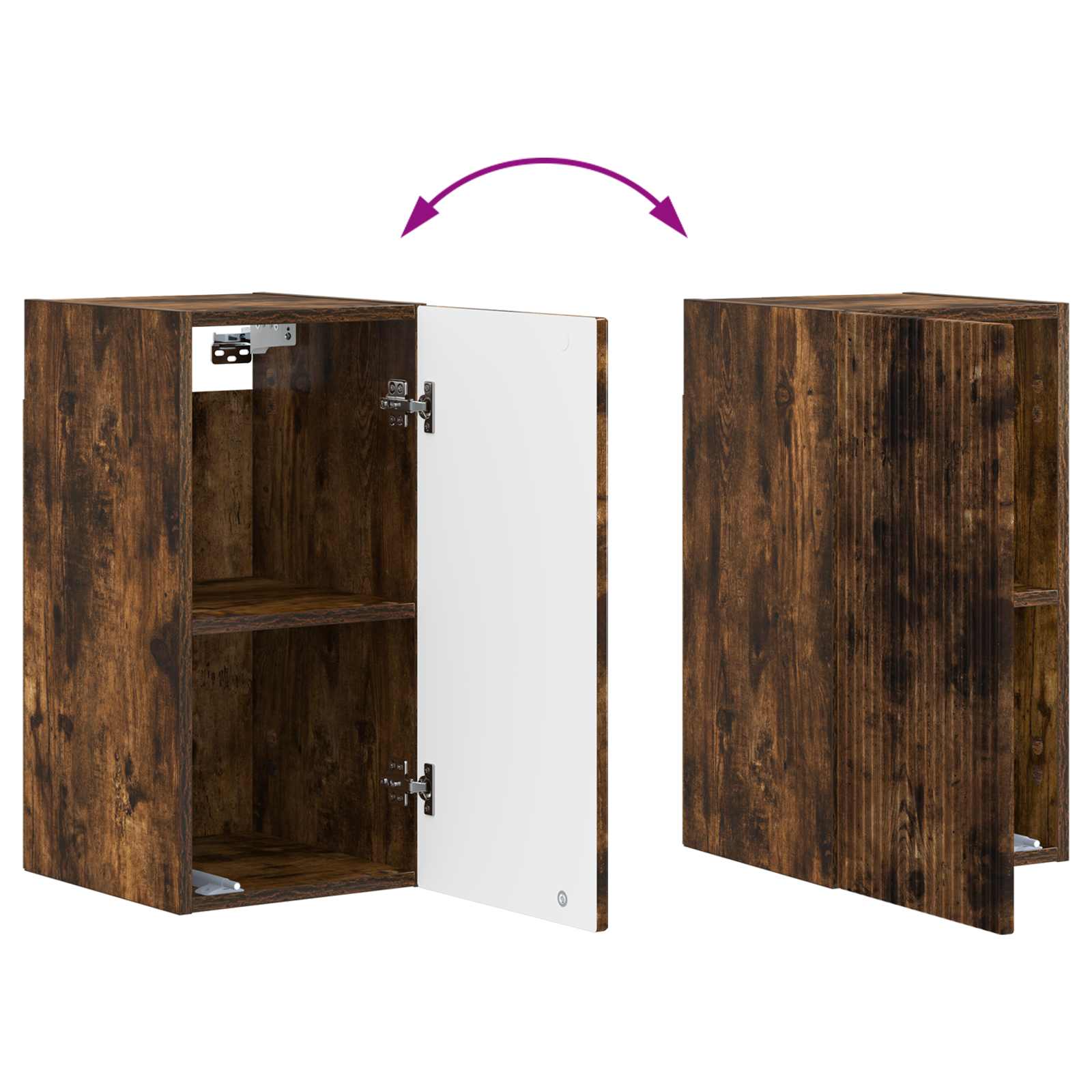 Badkamer wandkast ARNHEM Gerookt eiken 30 x 31 x 59 cm