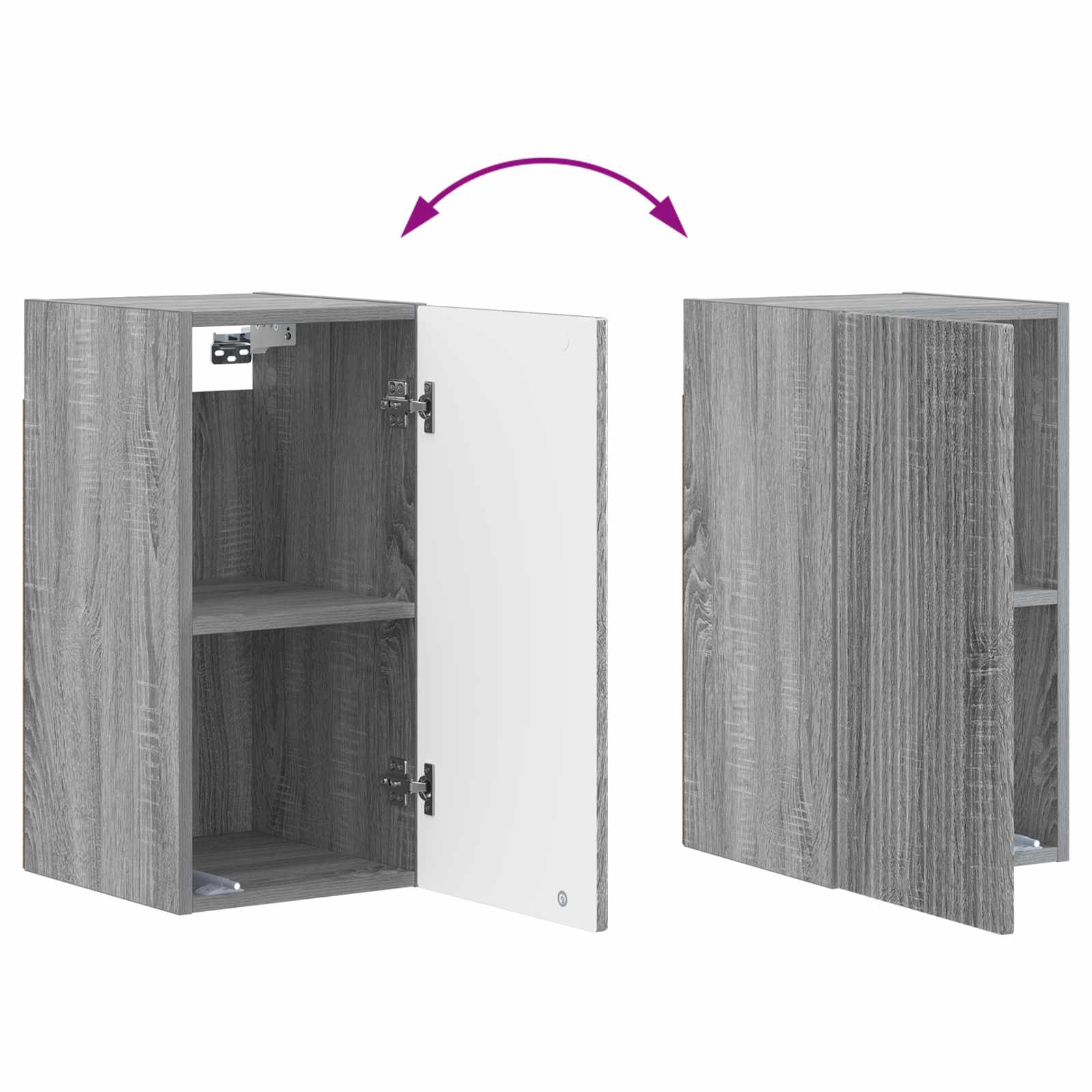Badkamer wandkast ARNHEM Grijs Sonoma 30 x 31 x 59 cm