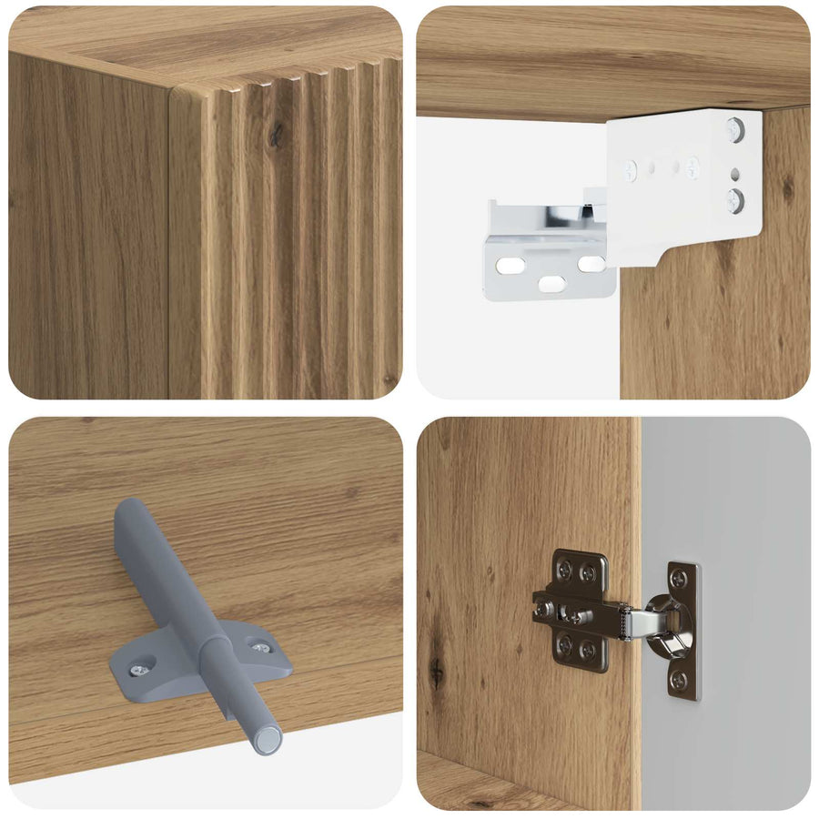 Badkamer wandkast ARNHEM Artisanaal eiken 30 x 31 x 59 cm