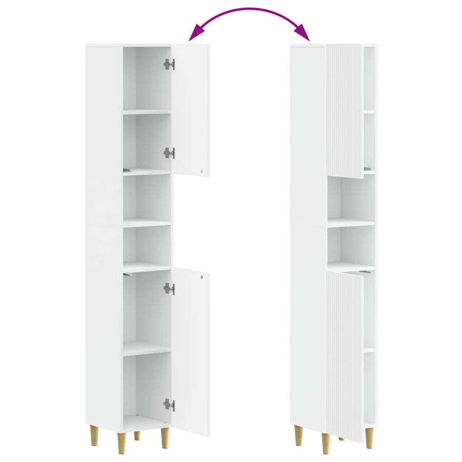 Badkamerkast met Open Plank ARNHEM Wit 30 x 31 x 190 cm