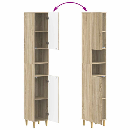 Badkamerkast met Open Plank ARNHEM Sonoma Eiken