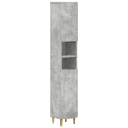 Badkamerkast 30x31x190 cm betongrijs open plank
