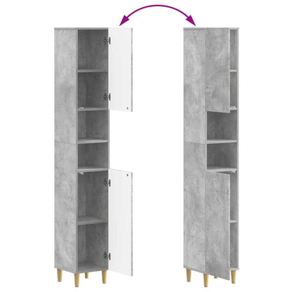 Badkamerkast met Open Plank ARNHEM Betongrijs 30 x 31 x 190 cm