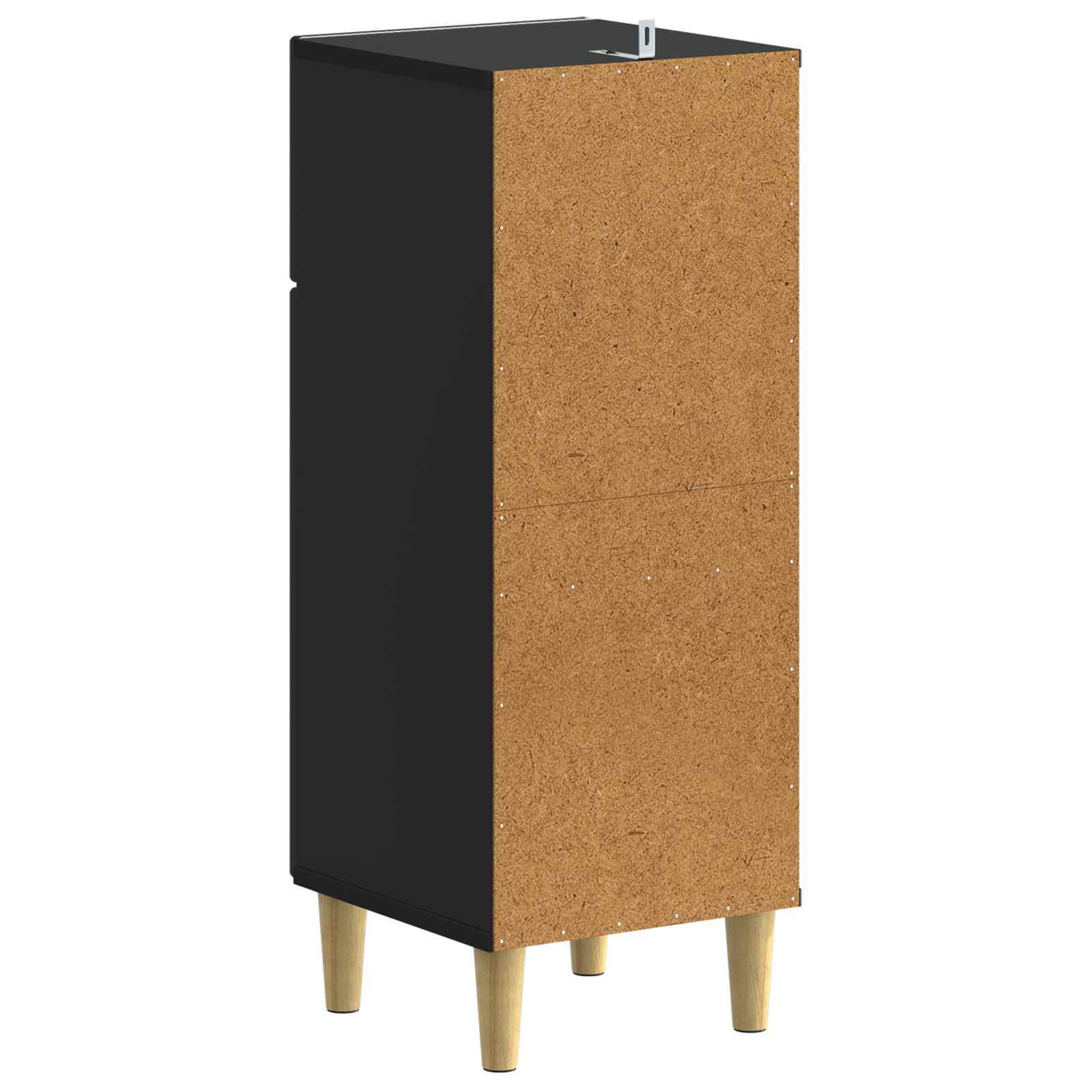 Badkamer Opbergkast ARNHEM Zwart 30 x 31 x 80 cm Bewerkt hout
