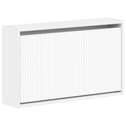 Wandkast schoenen 71x17x43 cm bewerkt hout wit
