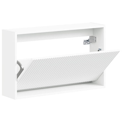 Wandgemonteerde Schoenkast ARNHEM 71 x 17 x 43 cm Bewerkt hout