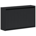 Wand schoenenkast 71x17x43 cm zwart bewerkt hout