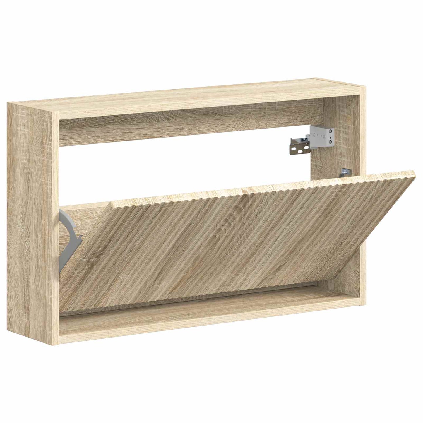 Wandgemonteerde Schoenkast ARNHEM 71 x 17 x 43 cm Bewerkt hout