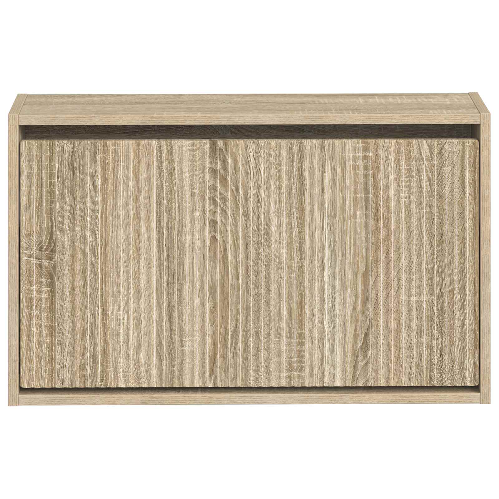 Wandgemonteerde Schoenkast ARNHEM 71 x 17 x 43 cm Bewerkt hout