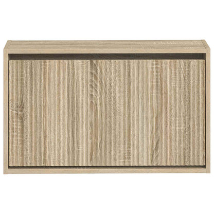 Wandgemonteerde Schoenkast ARNHEM 71 x 17 x 43 cm Bewerkt hout