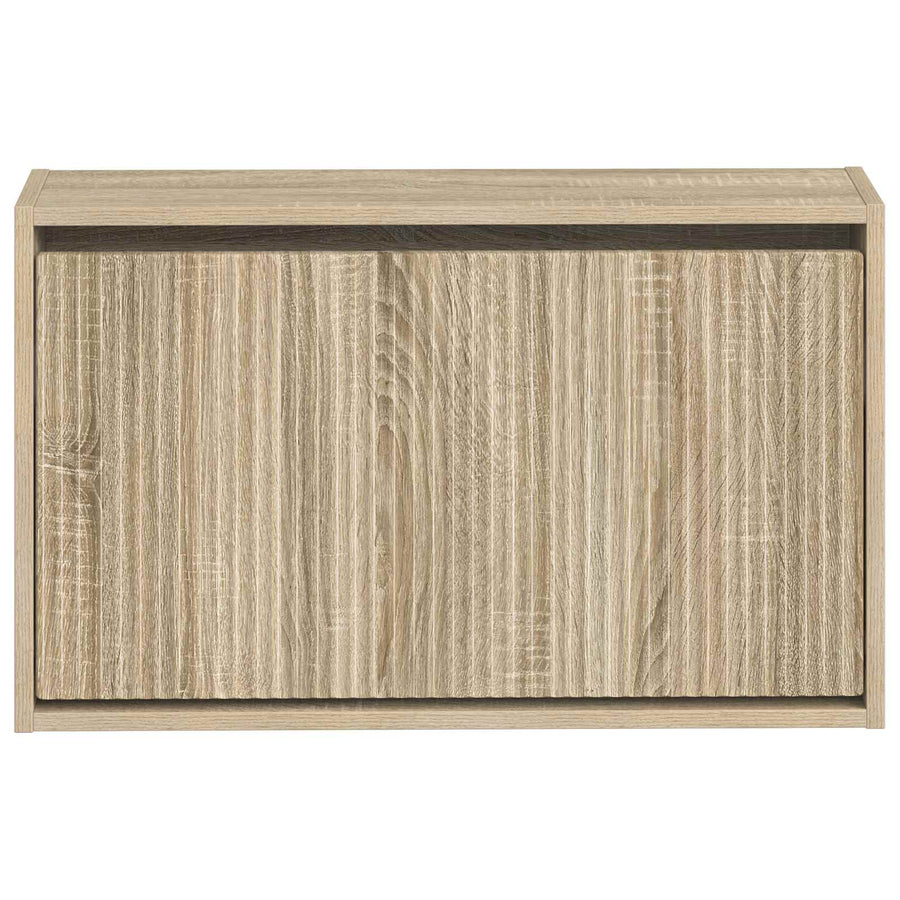 Wandgemonteerde Schoenkast ARNHEM 71 x 17 x 43 cm Bewerkt hout