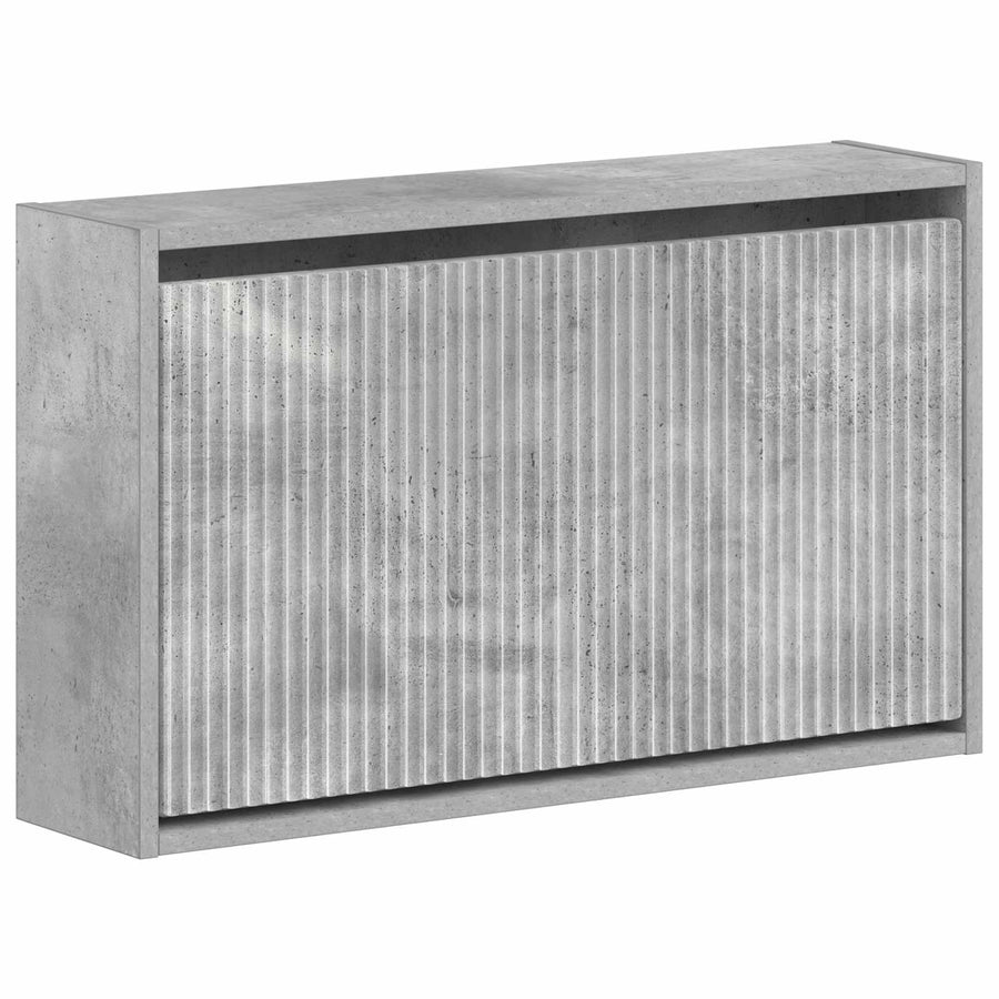 Wandgemonteerde Schoenkast ARNHEM 71 x 17 x 43 cm Bewerkt hout