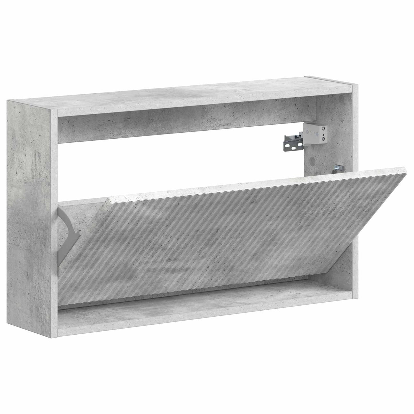 Wandgemonteerde Schoenkast ARNHEM 71 x 17 x 43 cm Bewerkt hout