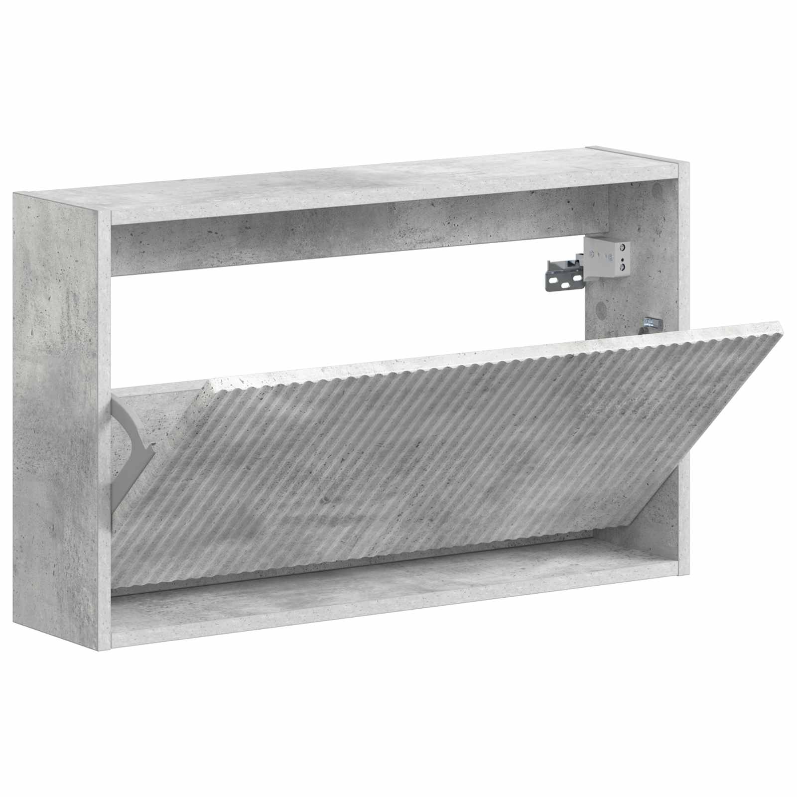 Wandgemonteerde Schoenkast ARNHEM 71 x 17 x 43 cm Bewerkt hout