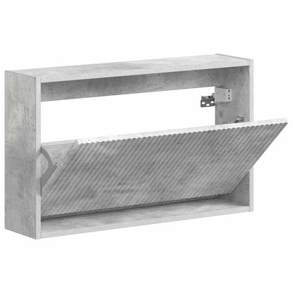Wandgemonteerde Schoenkast ARNHEM 71 x 17 x 43 cm Bewerkt hout