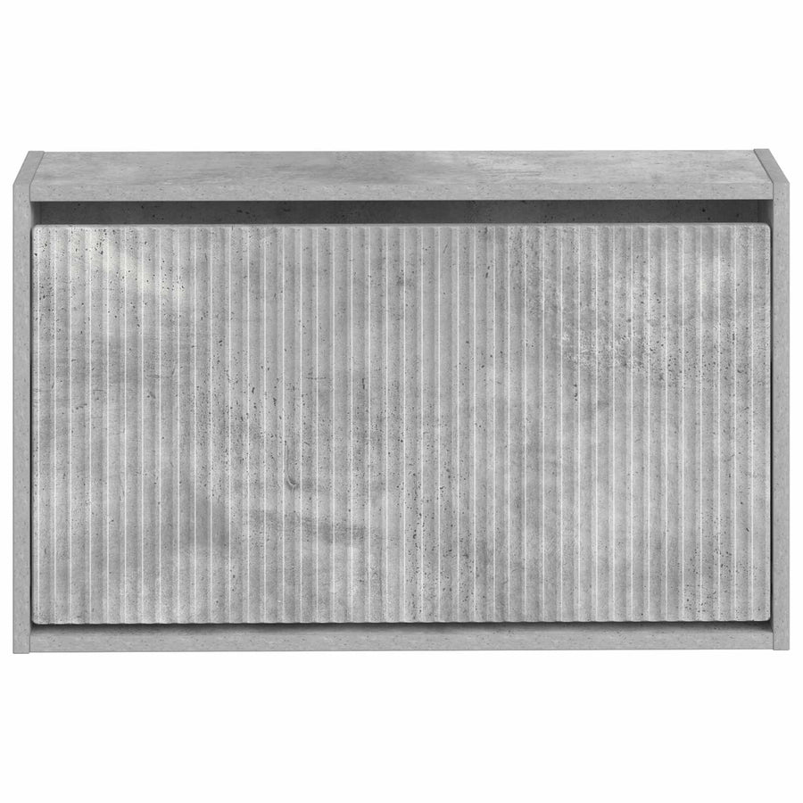 Wandgemonteerde Schoenkast ARNHEM 71 x 17 x 43 cm Bewerkt hout