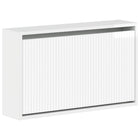 Wandmontage schoenenkast 71x17x43 cm hoogglans wit bewerkt hout