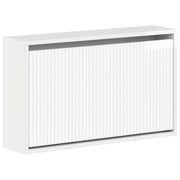 Wandmontage schoenenkast 71x17x43 cm hoogglans wit bewerkt hout