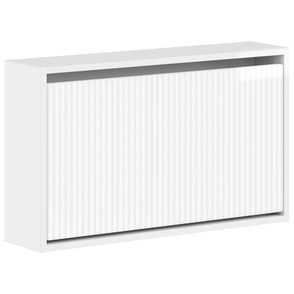 Wandgemonteerde Schoenkast ARNHEM 71 x 17 x 43 cm Bewerkt hout
