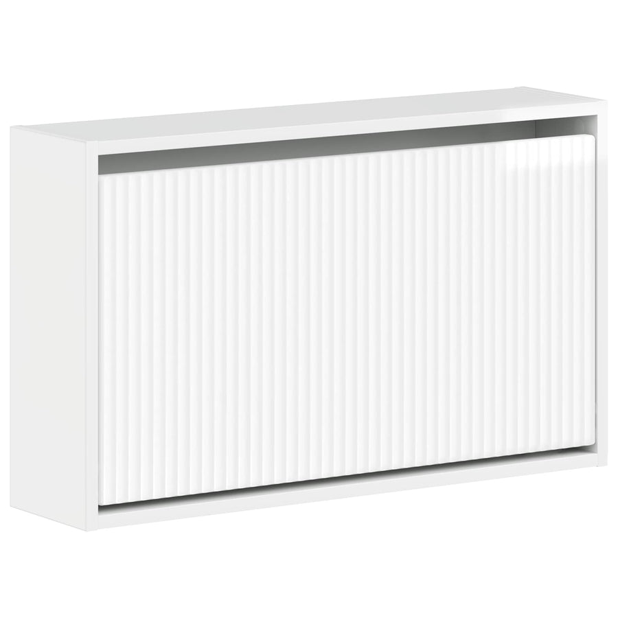 Wandgemonteerde Schoenkast ARNHEM 71 x 17 x 43 cm Bewerkt hout