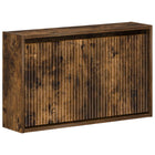 Schoenenkast 71x17x43 cm bewerkt hout gerookt eiken