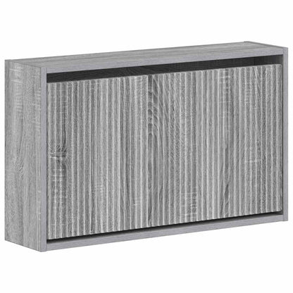Wandgemonteerde Schoenkast ARNHEM 71 x 17 x 43 cm Bewerkt hout