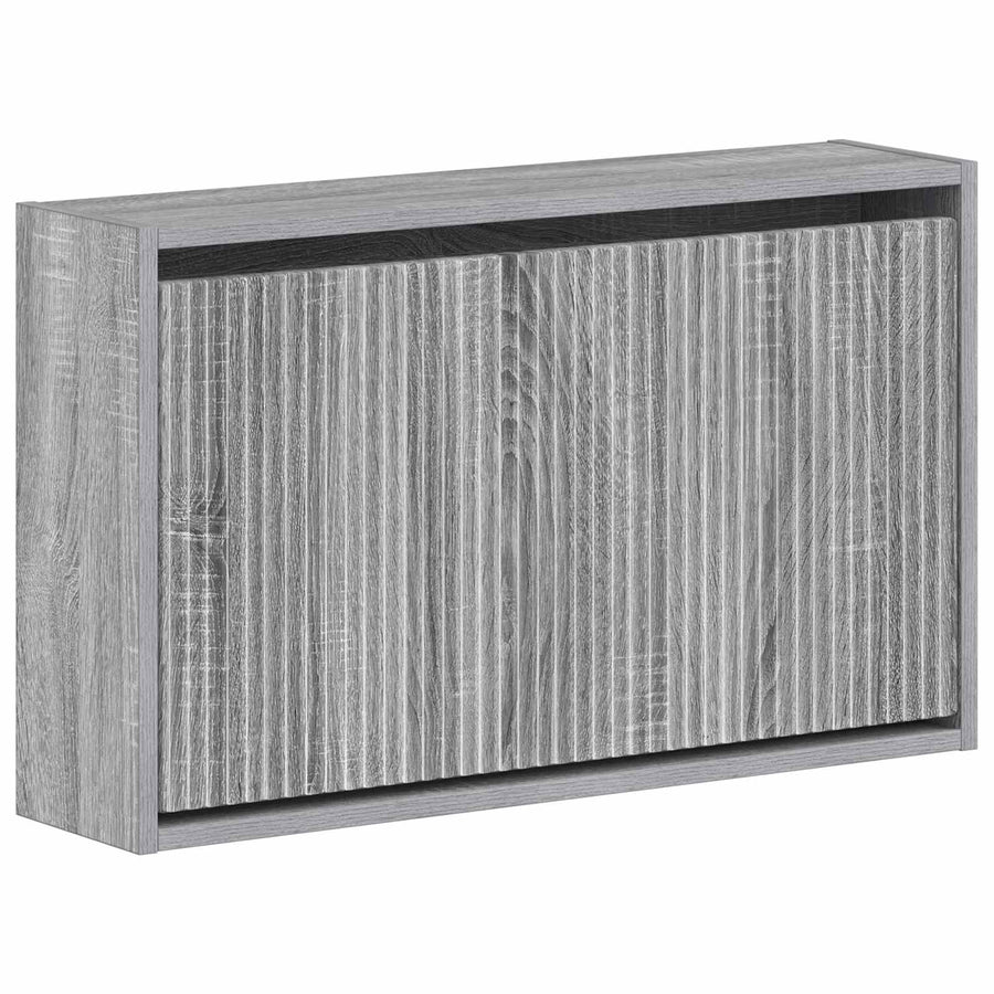 Wandgemonteerde Schoenkast ARNHEM 71 x 17 x 43 cm Bewerkt hout