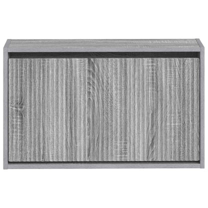 Wandgemonteerde Schoenkast ARNHEM 71 x 17 x 43 cm Bewerkt hout